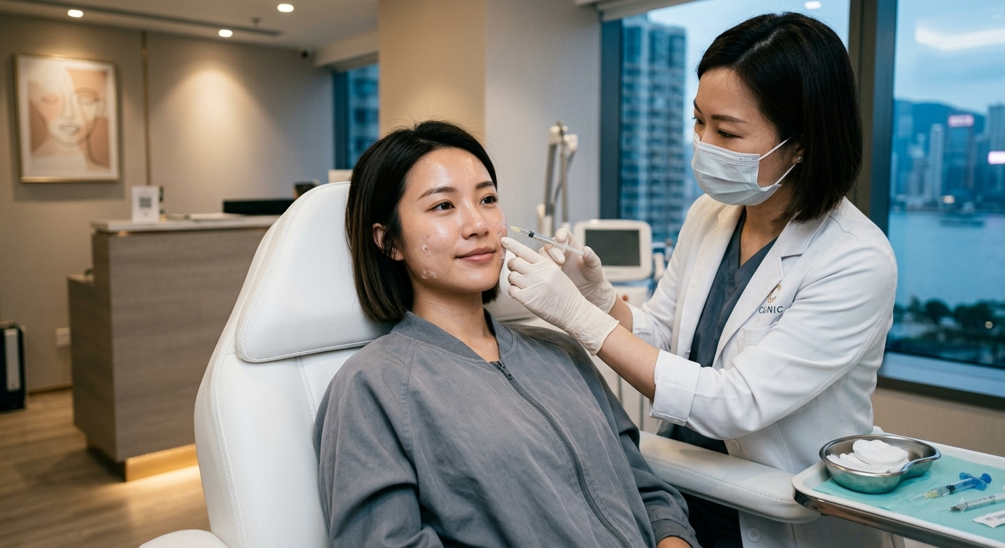 hong kong lady with biostimulator injection